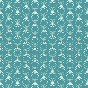 pinecones in teal