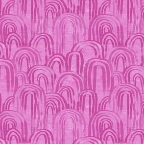 pink arches on canvas 12in