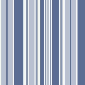Preppy Spring Stripes (Medium) - Blue Nova and Chantilly Lace (TBS206)