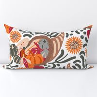 Thanksgiving Harvest- Autumn- Cornucopia- Colorful- Large Scale