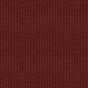 Geometric knitted lines rust red on burgundy for wall paper
