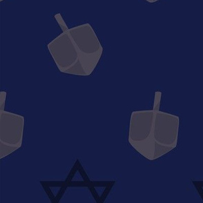 Blue Hanukkah Dreidel  