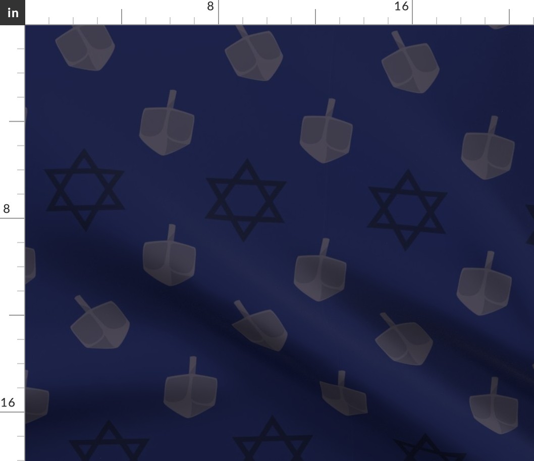 Blue Hanukkah Dreidel  