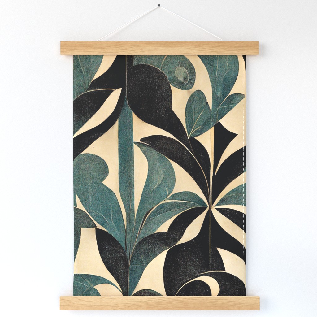 Vintage 1920s, Art Deco Style, Fancy Leaf II