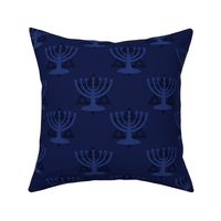 Blue Hanukkah Menorah 