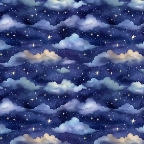 NIGHT DREAMY CLOUDS 2 FLWRHT