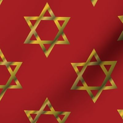  Red Hanukkah Star of David