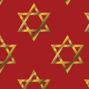  Red Hanukkah Star of David