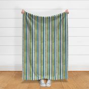 Just Beachy Stripes- Vertical- Deep Sea Blue Green Blush Olive Mint Misty Turquoise Sand White- Large Scale