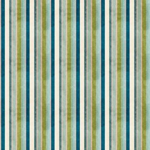 Just Beachy Stripes- Vertical- Deep Sea Blue Green Blush Olive Mint Misty Turquoise Sand White- Regular Scale