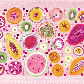 Tropical Fruit Wallhanging orTea Towel