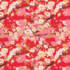 cherry blossoms inspired by gustav klimt