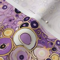 gustav klimt inspired art nouveau lavender and gold geometric 
