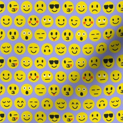 Smiley Emoji on Lilac Blue - S