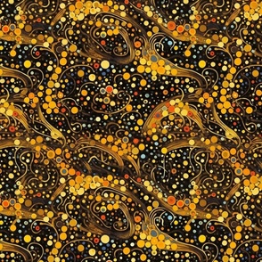 gold and black gold geometric galaxy inspired by gustav klimt
