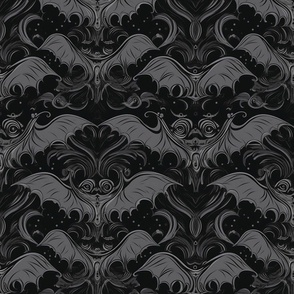 gothic art nouveau bats