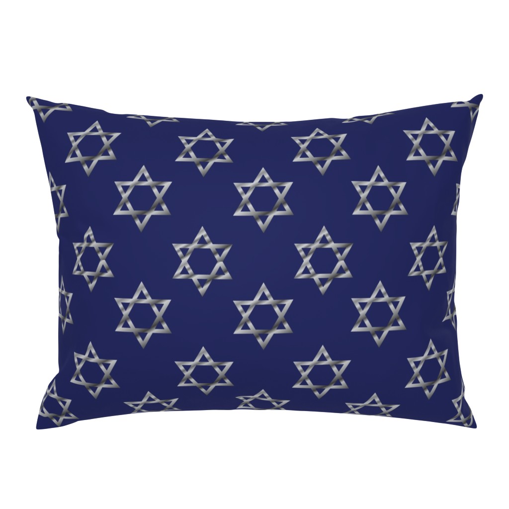 Blue and Silver Hanukkah Star of David