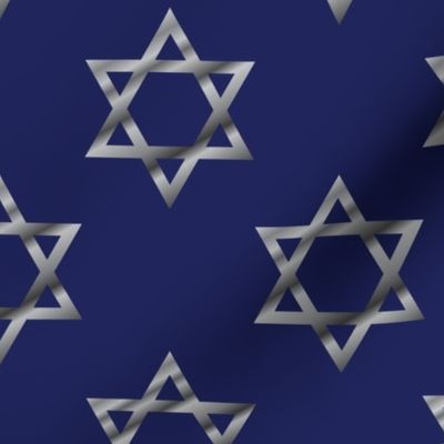 Blue and Silver Hanukkah Star of David