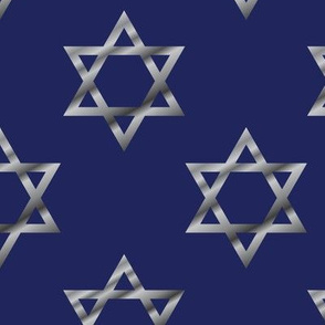 Blue and Silver Hanukkah Star of David