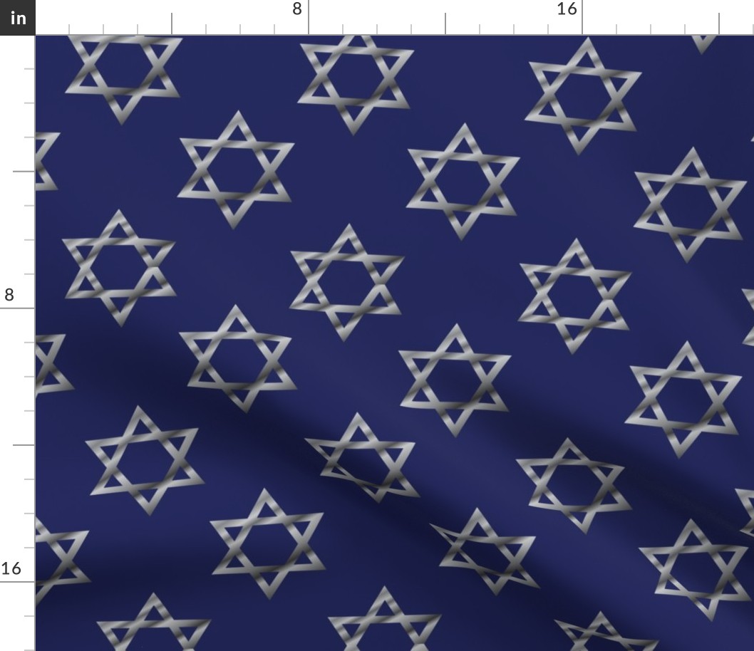 Blue and Silver Hanukkah Star of David