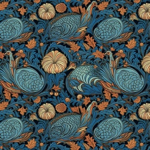 William Morris inspired the Turkeys in Blue