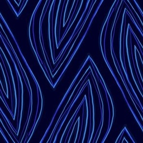 Abstract forms stripes woodgrain herringbone - light  cobalt dark blue - medium