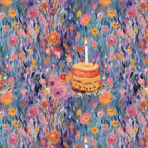 happy floral birthday with claude monet
