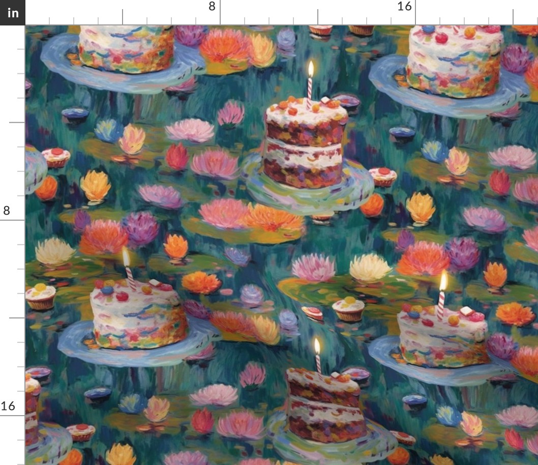 lotus flower birthday cakes inspired by claude monet