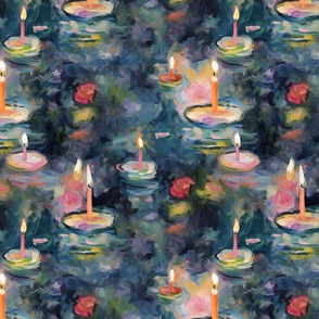 birthday with water lilies inspired by claude monet