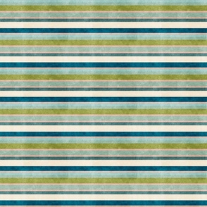 Just Beachy Stripes- Horizontal- Deep Sea Blue Green Blush Olive Mint Misty Turquoise Sand White- Regular Scale