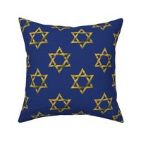 Blue and Gold Hanukkah Star of David