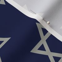 Blue and Gray Hanukkah Star of David
