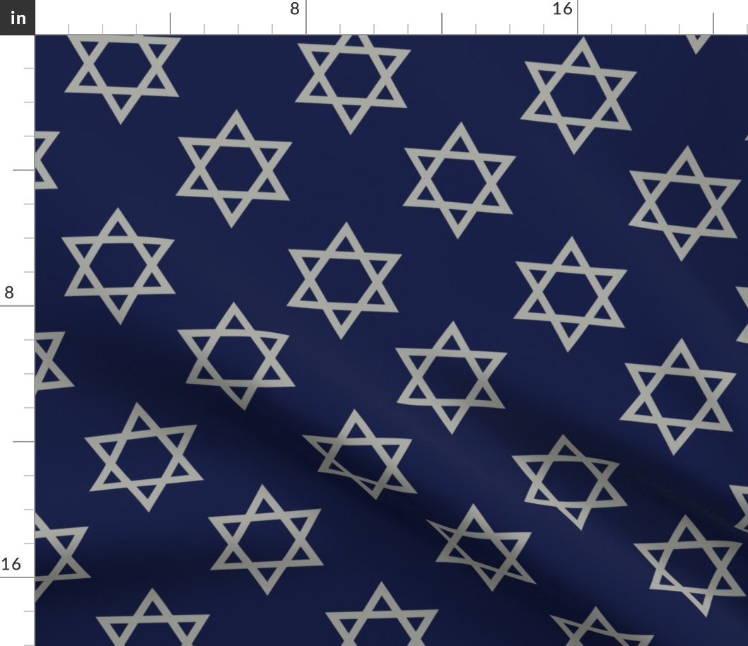 Blue and Gray Hanukkah Star of David