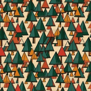 christmas tree forest inspired by egon schiele