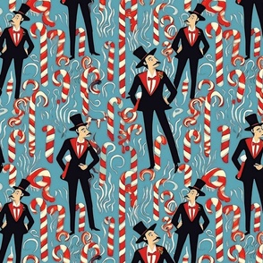 victorian surreal candy canes inspired by magritte