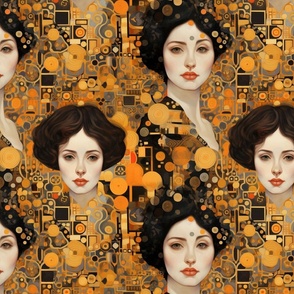 golden beauty inspired by Gustav Klimt