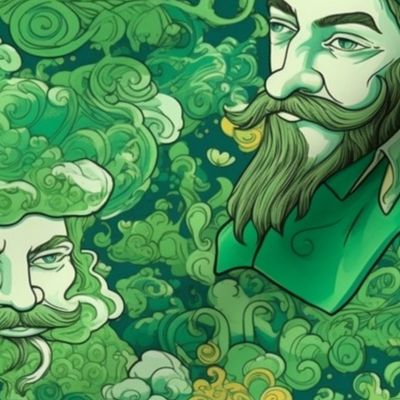 surreal st patrick drives the snakes out of Ireland