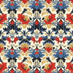 Medieval floral pattern