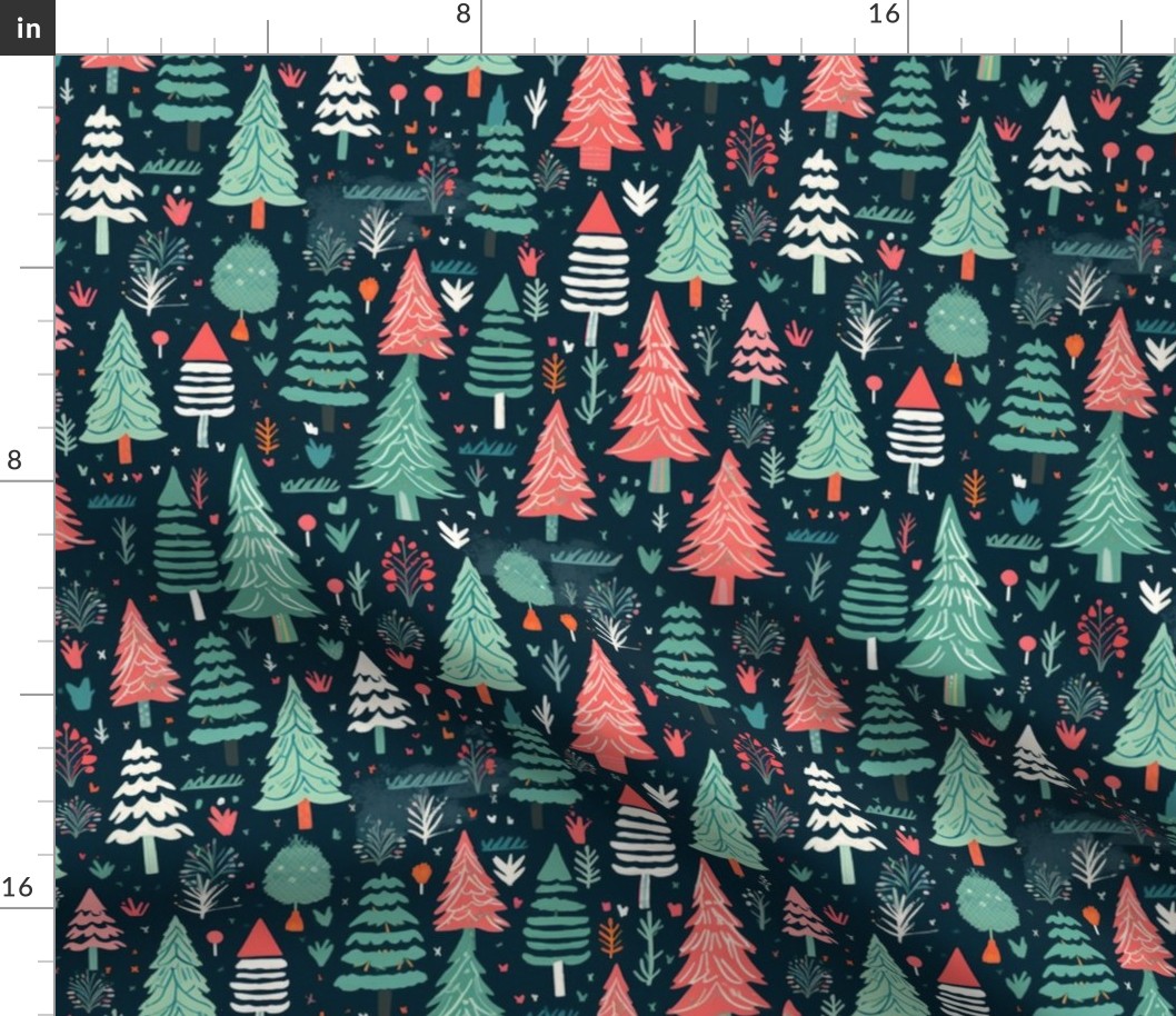 fir trees as christmas botanical