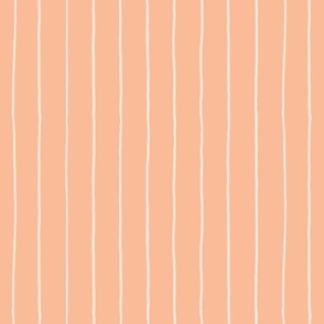 Peach fuzz stripe / pantone color of the year stripe / wallpaper stripe / peach cream stripe