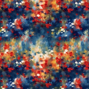 monet paints red and white and blue