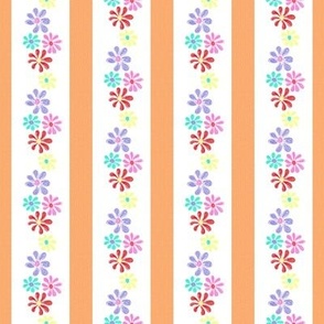 Chalking Flowers border vertical - size XS