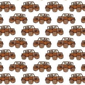 Small Scale Jeep 4x4 Adventures Off Road All Terrain Vehicles in Brown