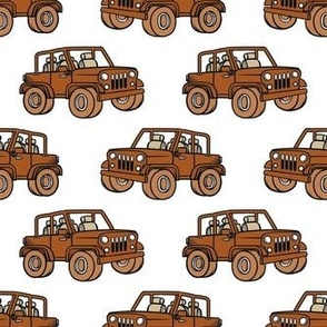 Medium Scale Jeep 4x4 Adventures Off Road All Terrain Vehicles in Brown