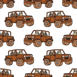 Large Scale Jeep 4x4 Adventures Off Road All Terrain Vehicles in Brown