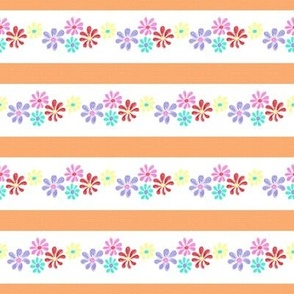 Chalking Flowers border horizontal - size XS