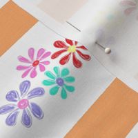 Chalking Flowers border horizontal - size S