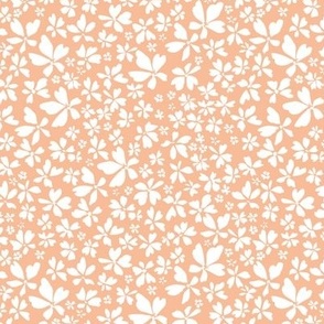 allover floral silhouettes peach fuzz mix