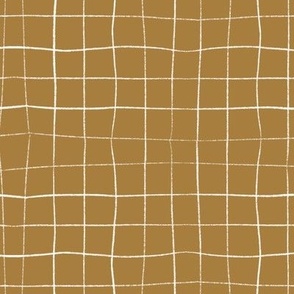 Medium Caramel Brown Grid