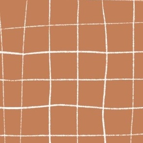 Large Terracotta Pink Grid